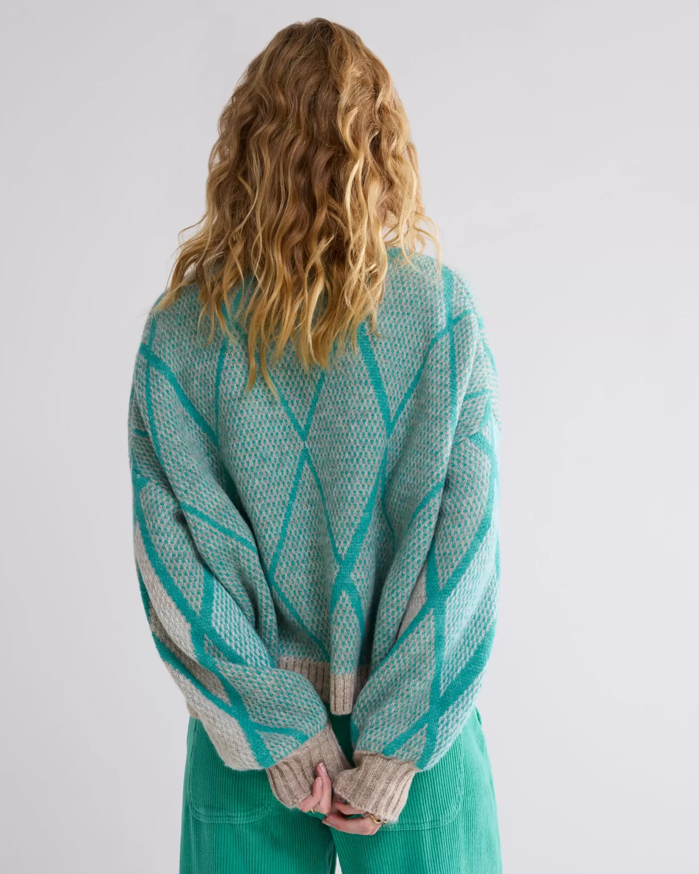 boxy_argyle_sweater_117388.webp Summum Truien & Vesten<Boxy argyle sweater