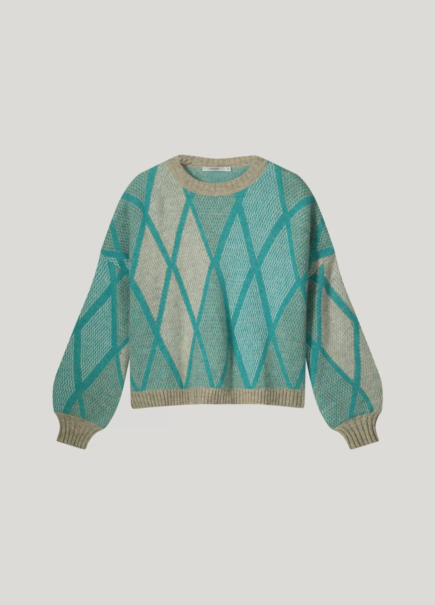 boxy_argyle_sweater_117395.webp Summum Truien & Vesten<Boxy argyle sweater