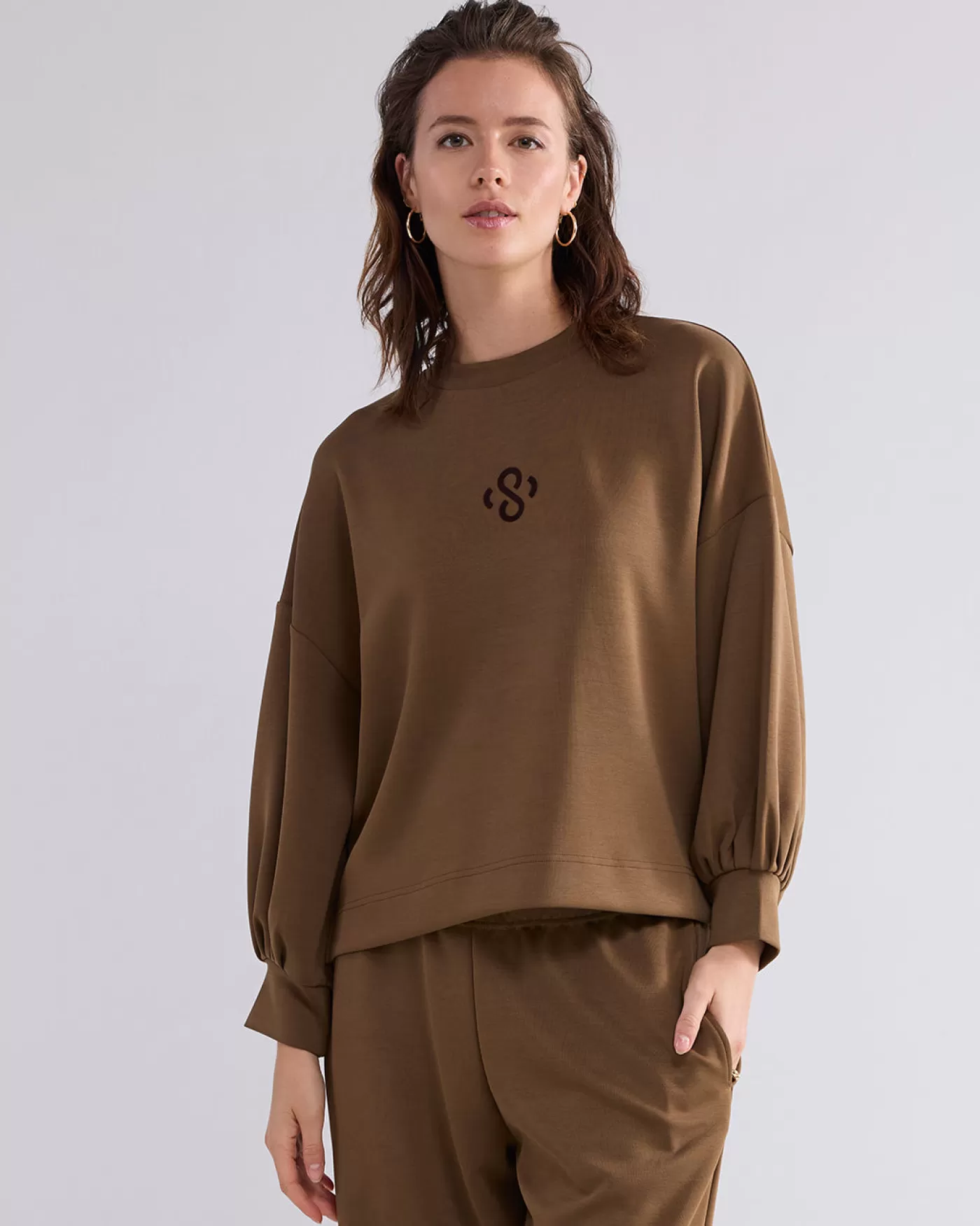 boxy_sweatshirt_scuba_117828.webp Summum Truien & Vesten<Boxy sweatshirt scuba