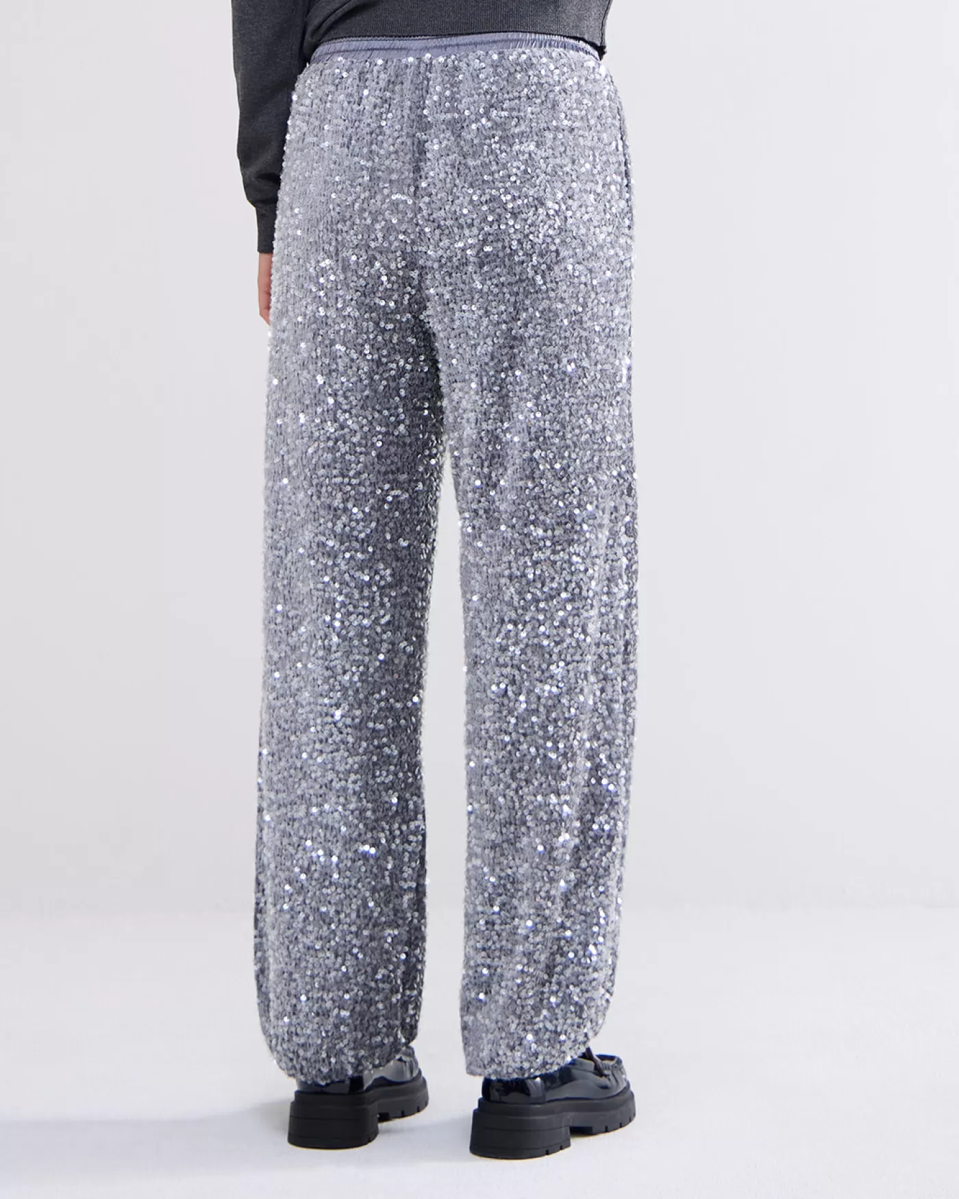 broek_pailletten_velours_116207.webp Summum Broeken & Jumpsuits<Broek pailletten velours