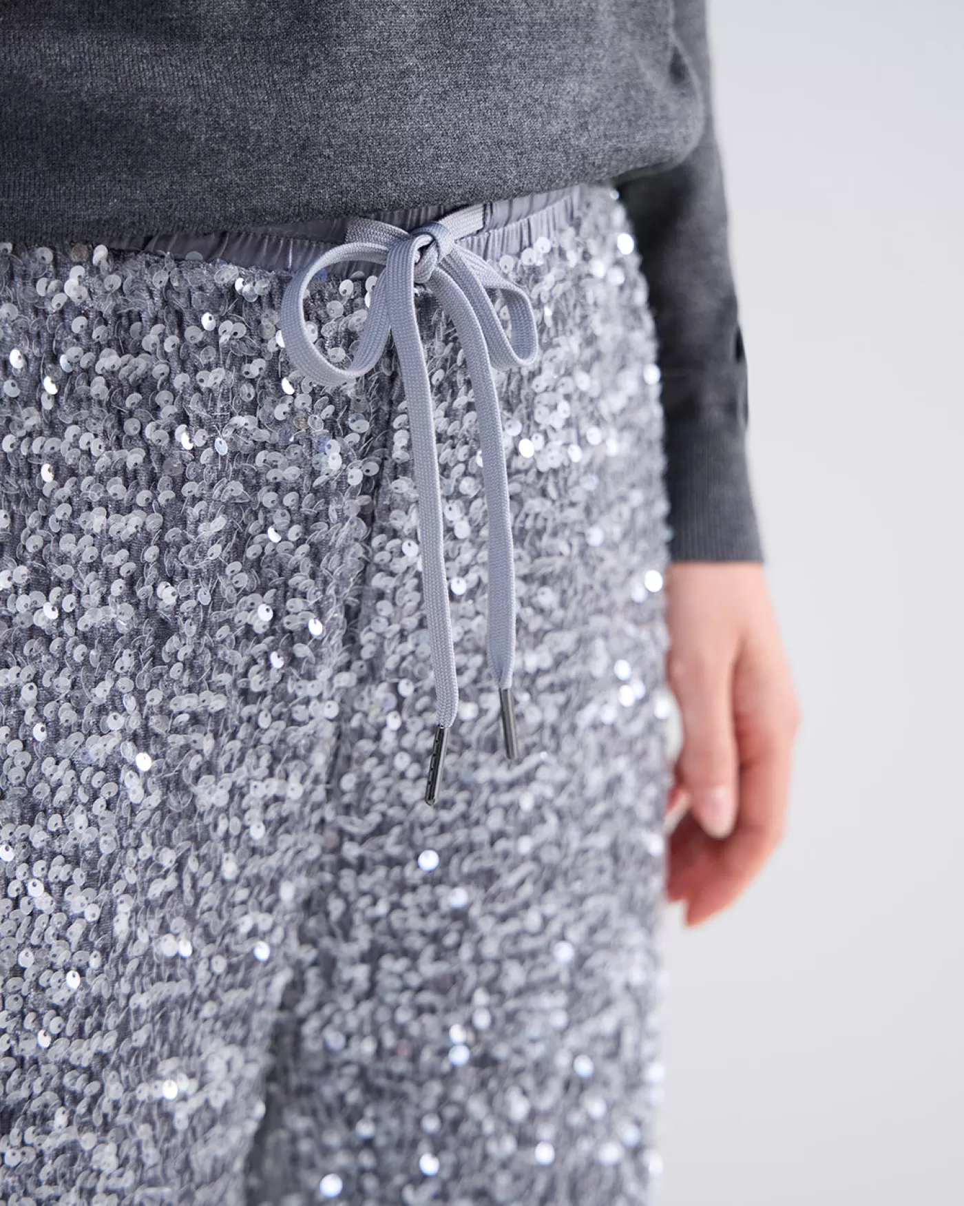 broek_pailletten_velours_116213.webp Summum Broeken & Jumpsuits<Broek pailletten velours