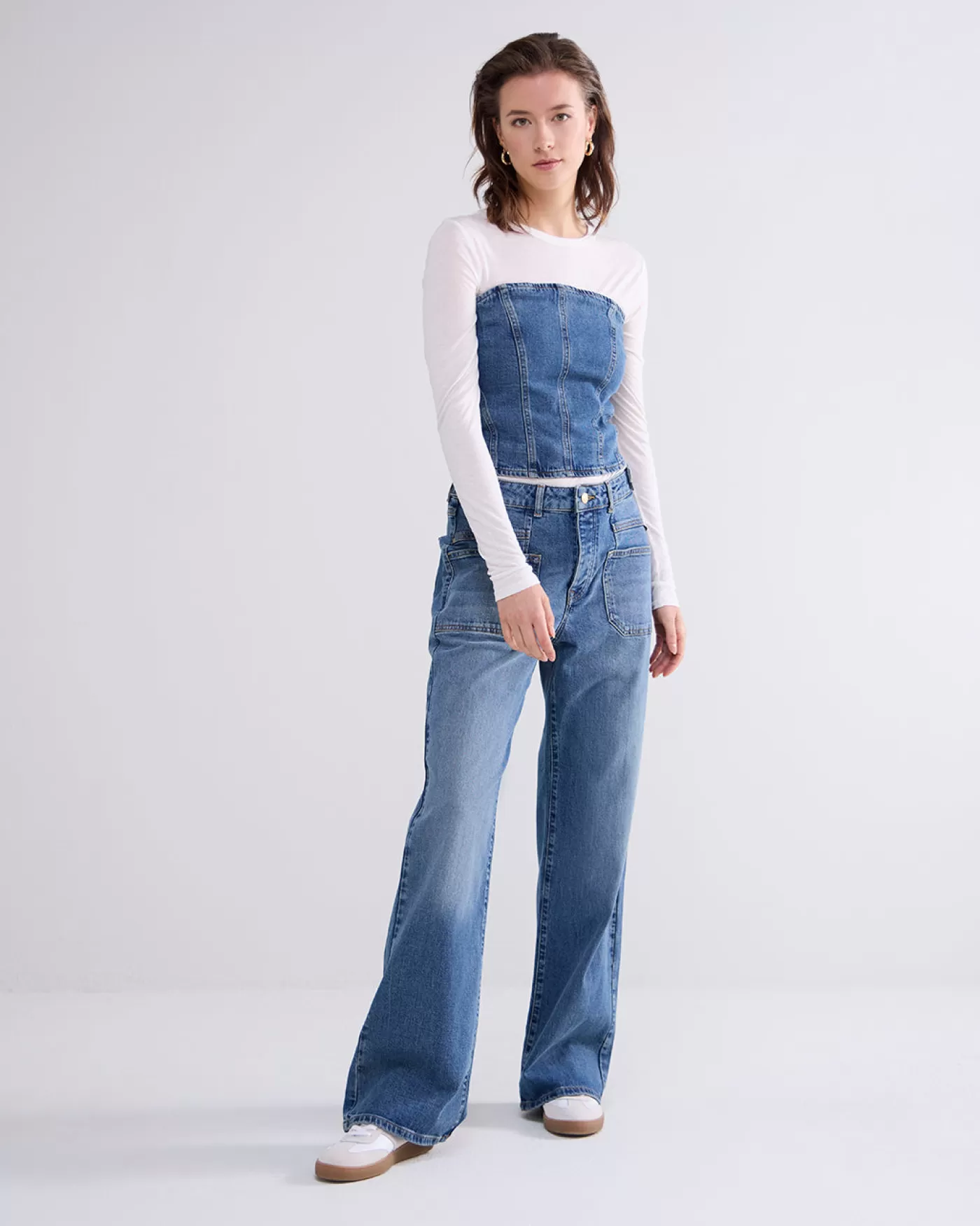 Summum Tops & T-Shirts<Denim corset