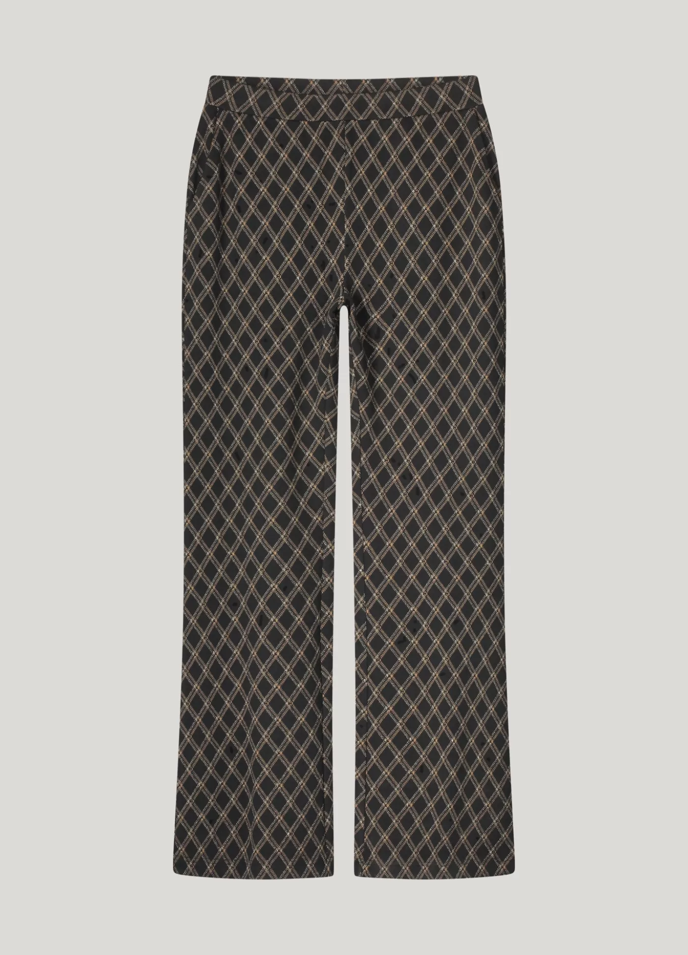 flared_broek_ruitdessin_116685.webp Summum Broeken & Jumpsuits<Flared broek ruitdessin