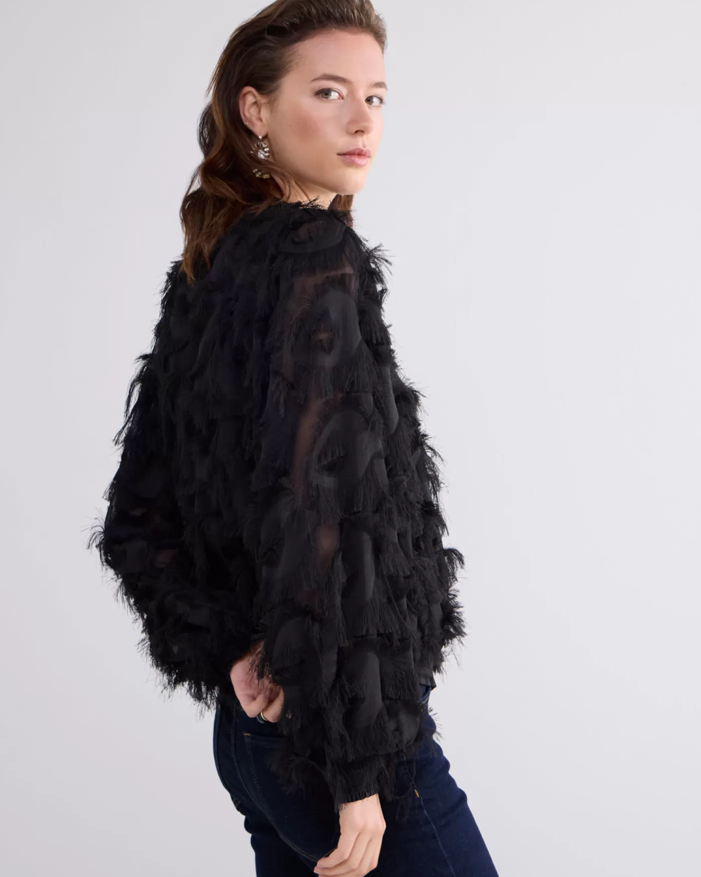 fluffy_blouse_met_franjes_115183.webp Summum Blouses<Fluffy blouse met franjes