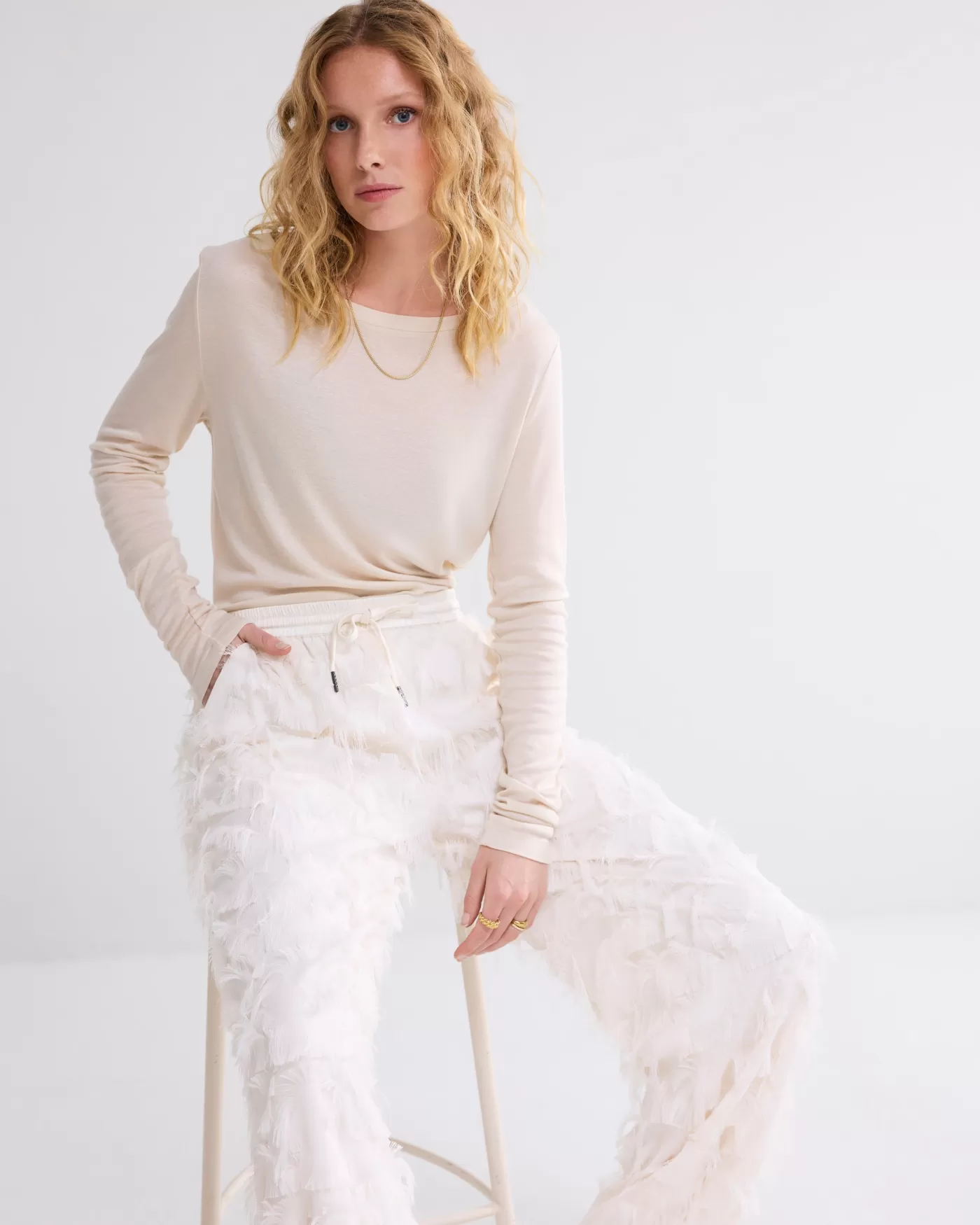 Summum Broeken & Jumpsuits<Fluffy broek met franjes
