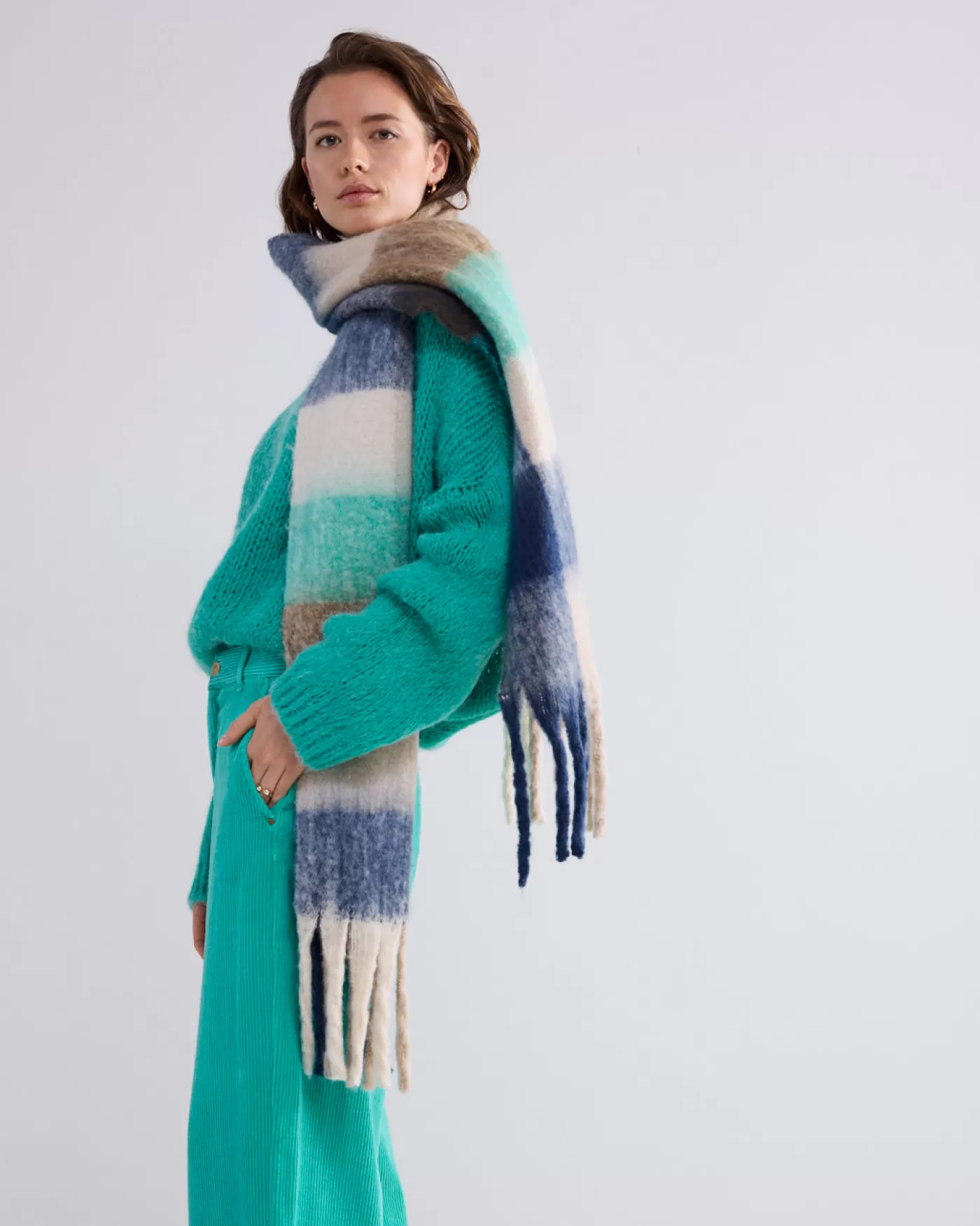 geweven_sjaal_ruitjes_114140.webp Summum Accessoires<Geweven sjaal ruitjes