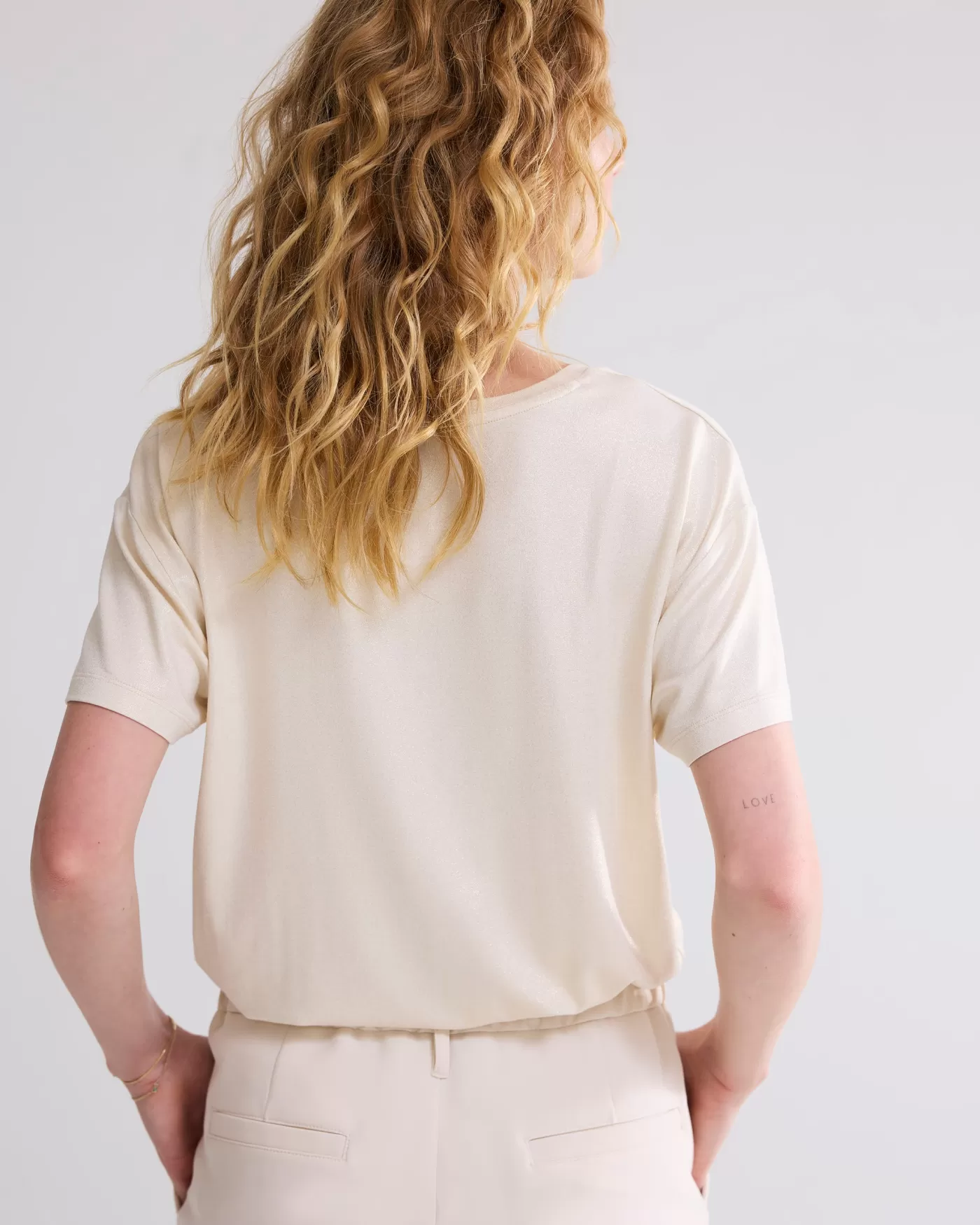 Summum T-Shirts | Tops & T-Shirts<Glanzende basic V-hals top