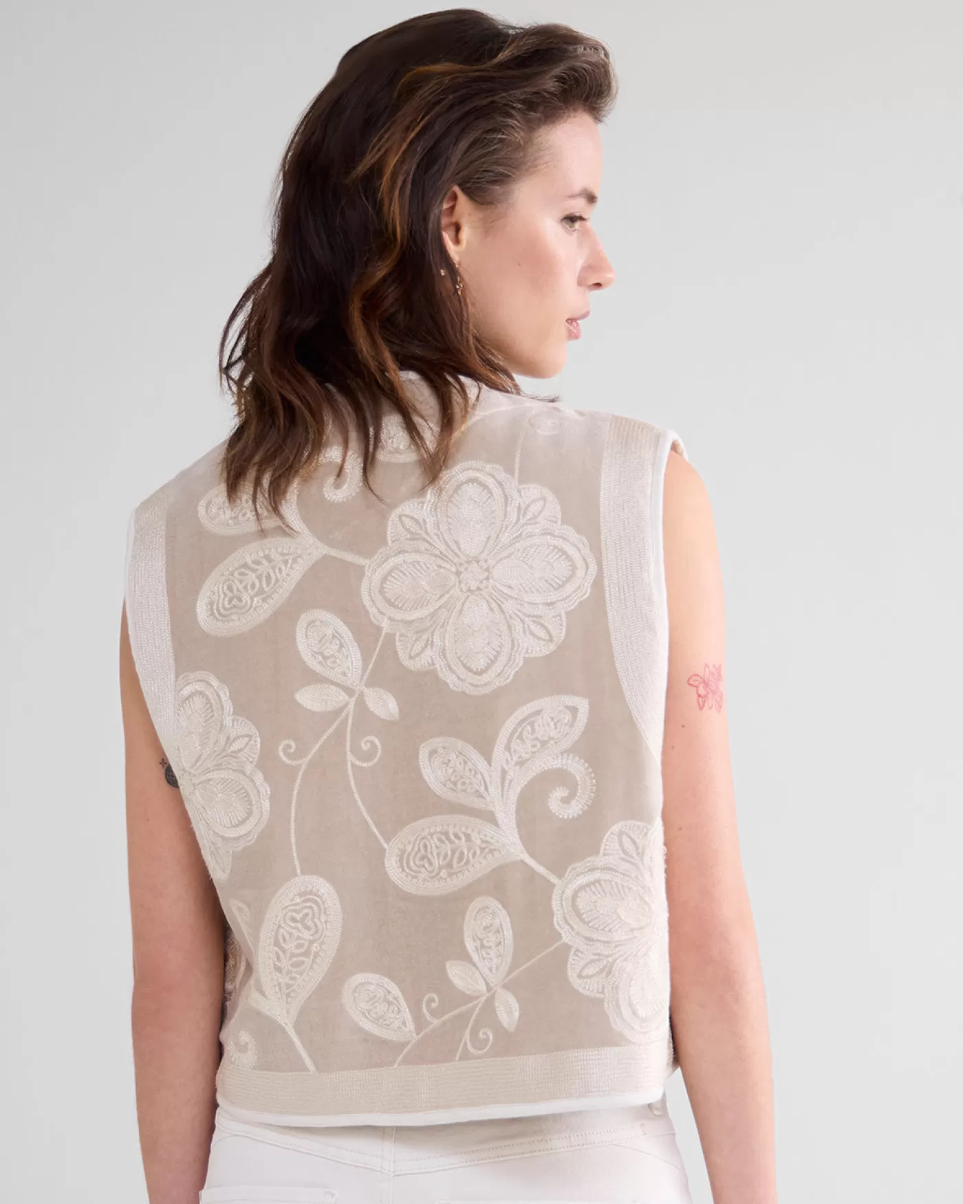 Summum Blazers & Jasjes<Kort velours gilet