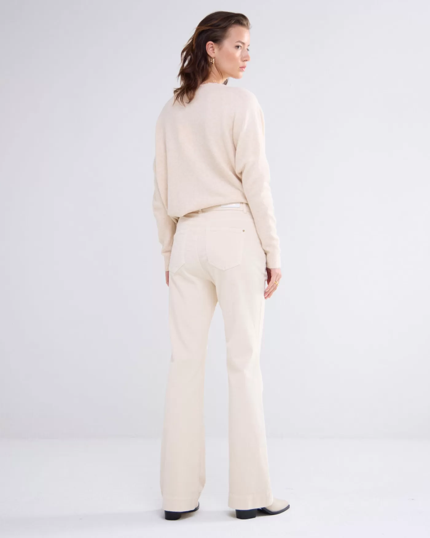 lichte_flared_broek_116697.webp Summum Broeken & Jumpsuits<Lichte flared broek