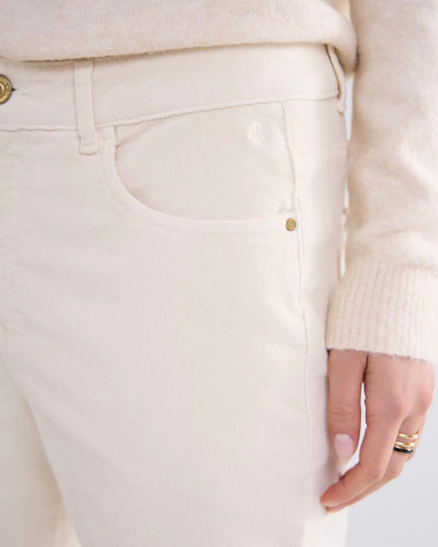 lichte_flared_broek_116702.webp Summum Broeken & Jumpsuits<Lichte flared broek