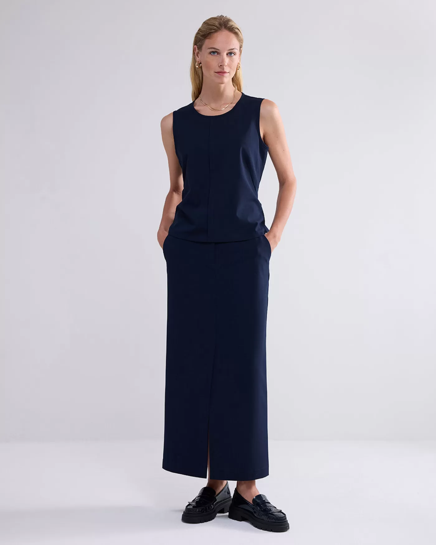 Summum Tops & T-Shirts<Mouwloze top met taft achterkant