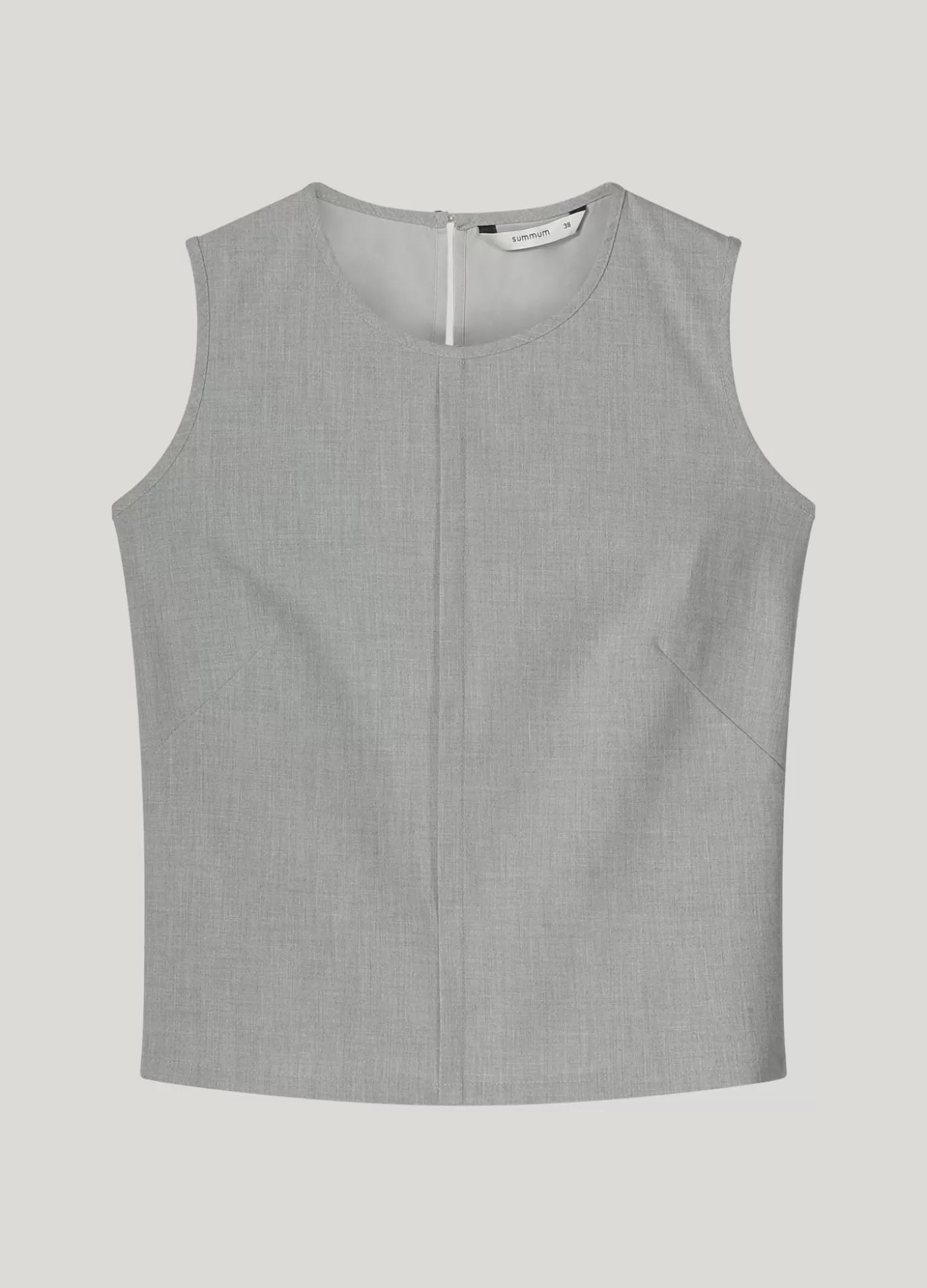 mouwloze_top_met_taft_achterkant_118208.webp Summum Tops & T-Shirts<Mouwloze top met taft achterkant
