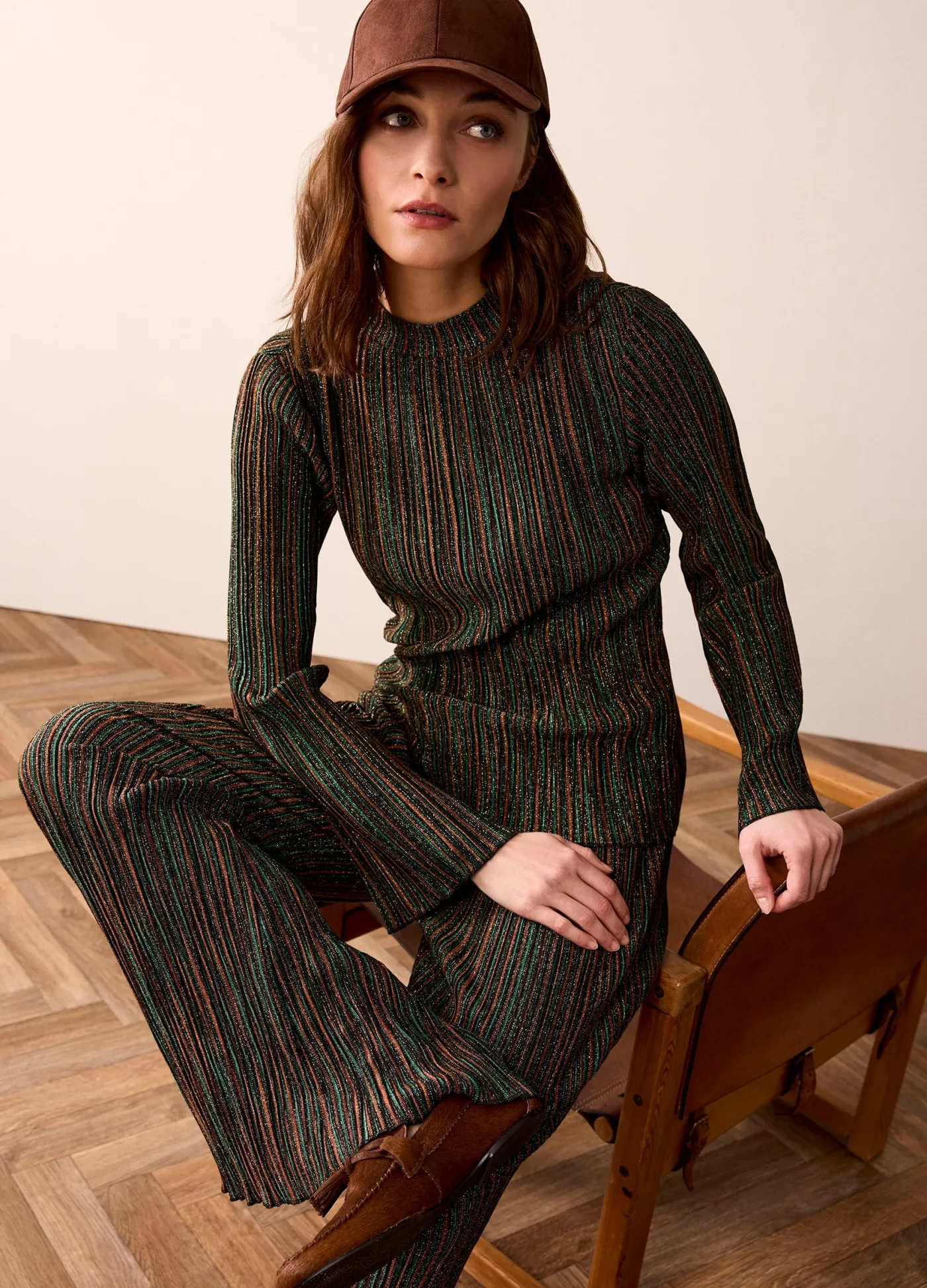 Summum Broeken & Jumpsuits<Plissé broek met strepen