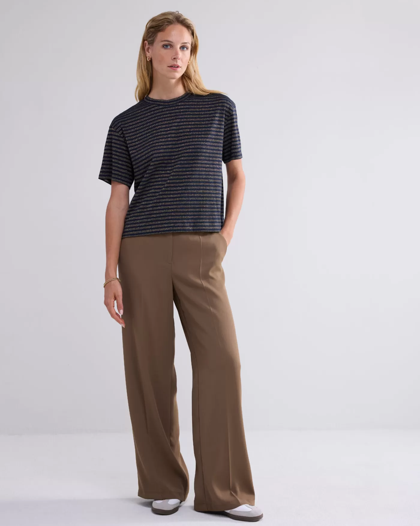 Summum T-Shirts | Tops & T-Shirts<Shortsleeve top met lurex rib