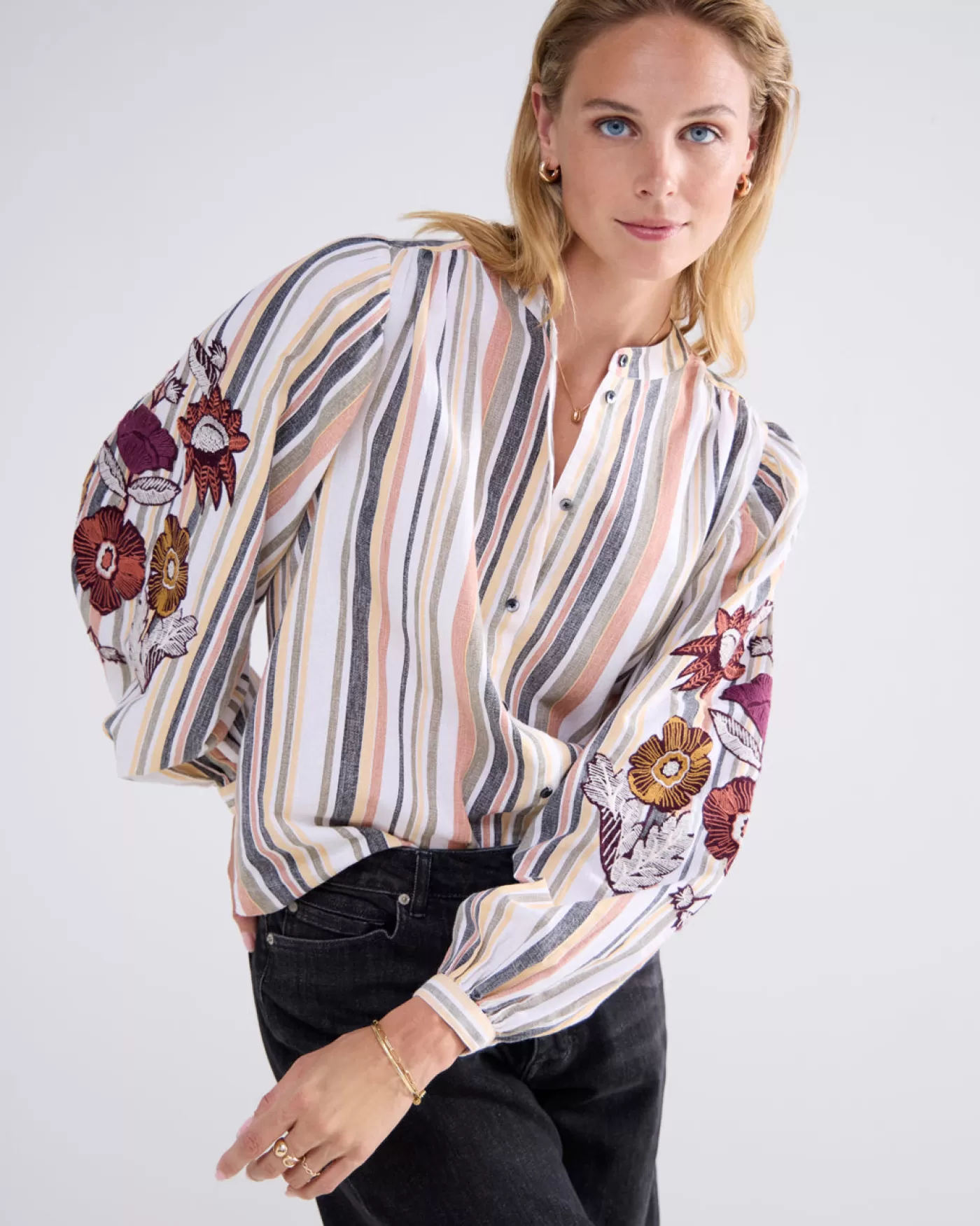 Summum Blouses<Streepjesblouse katoen