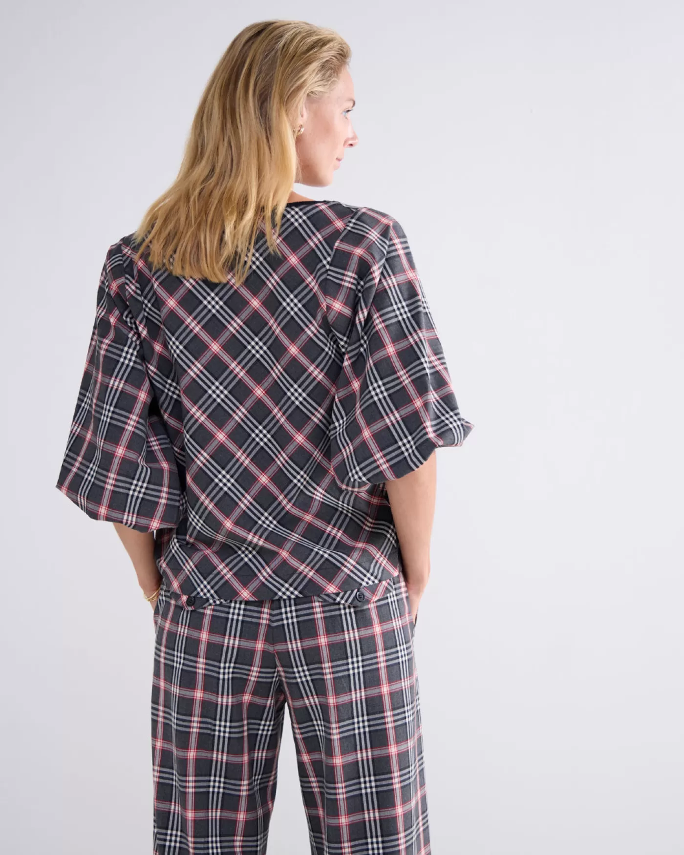 top_klassiek_ruitjespatroon_118312.webp Summum Tops & T-Shirts<Top klassiek ruitjespatroon