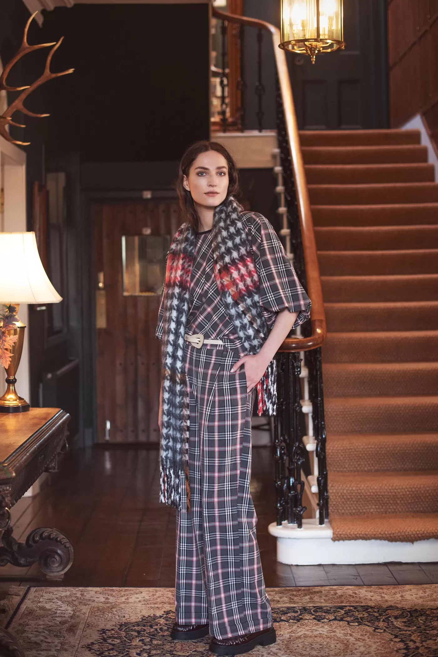 top_klassiek_ruitjespatroon_118372.webp Summum Tops & T-Shirts<Top klassiek ruitjespatroon