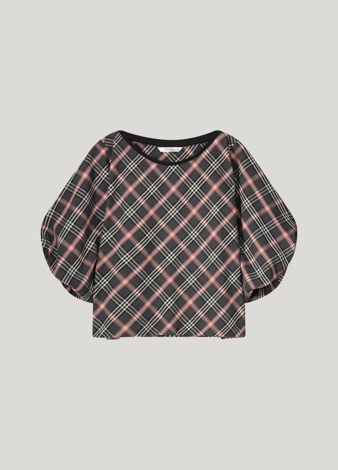top_klassiek_ruitjespatroon_118376.webp Summum Tops & T-Shirts<Top klassiek ruitjespatroon