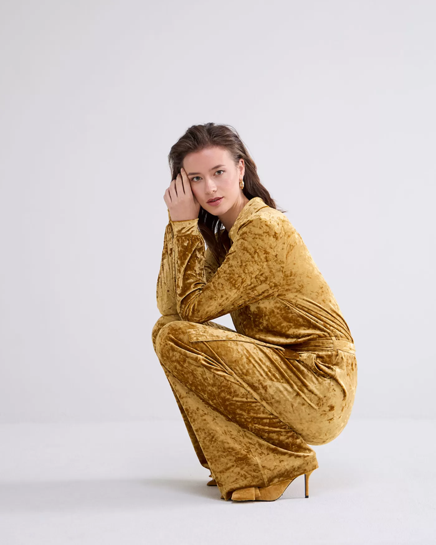 Summum Broeken & Jumpsuits<Velours jumpsuit