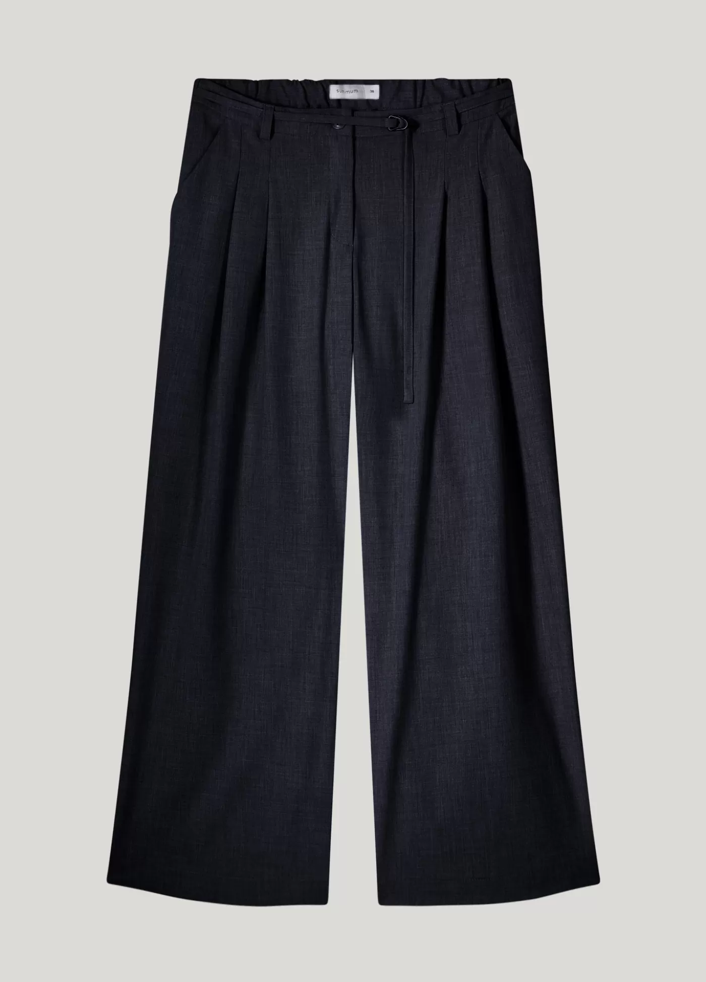 wijde_broek_met_plooien_en_riem_116537.webp Summum Broeken & Jumpsuits<Wijde broek met plooien en riem