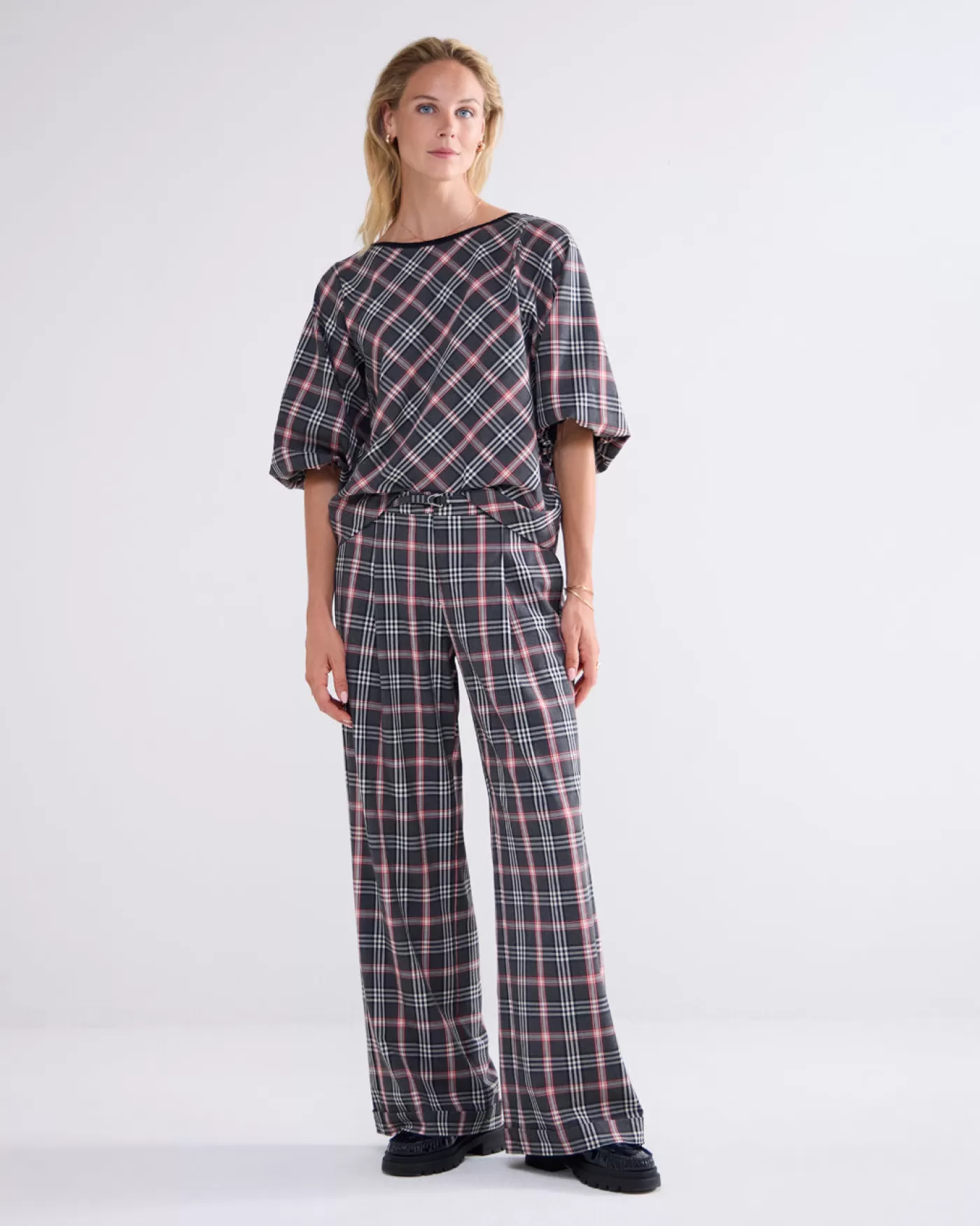 Summum Broeken & Jumpsuits<Wijde ruitjesbroek